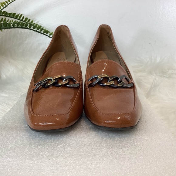NATURALIZER WYNRIE LOAFERS BLOCK HEEL TAWNY BROWN SZ 9 - Picture 4 of 13